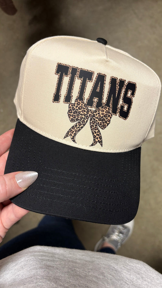 Titans Leopard Bow Hat