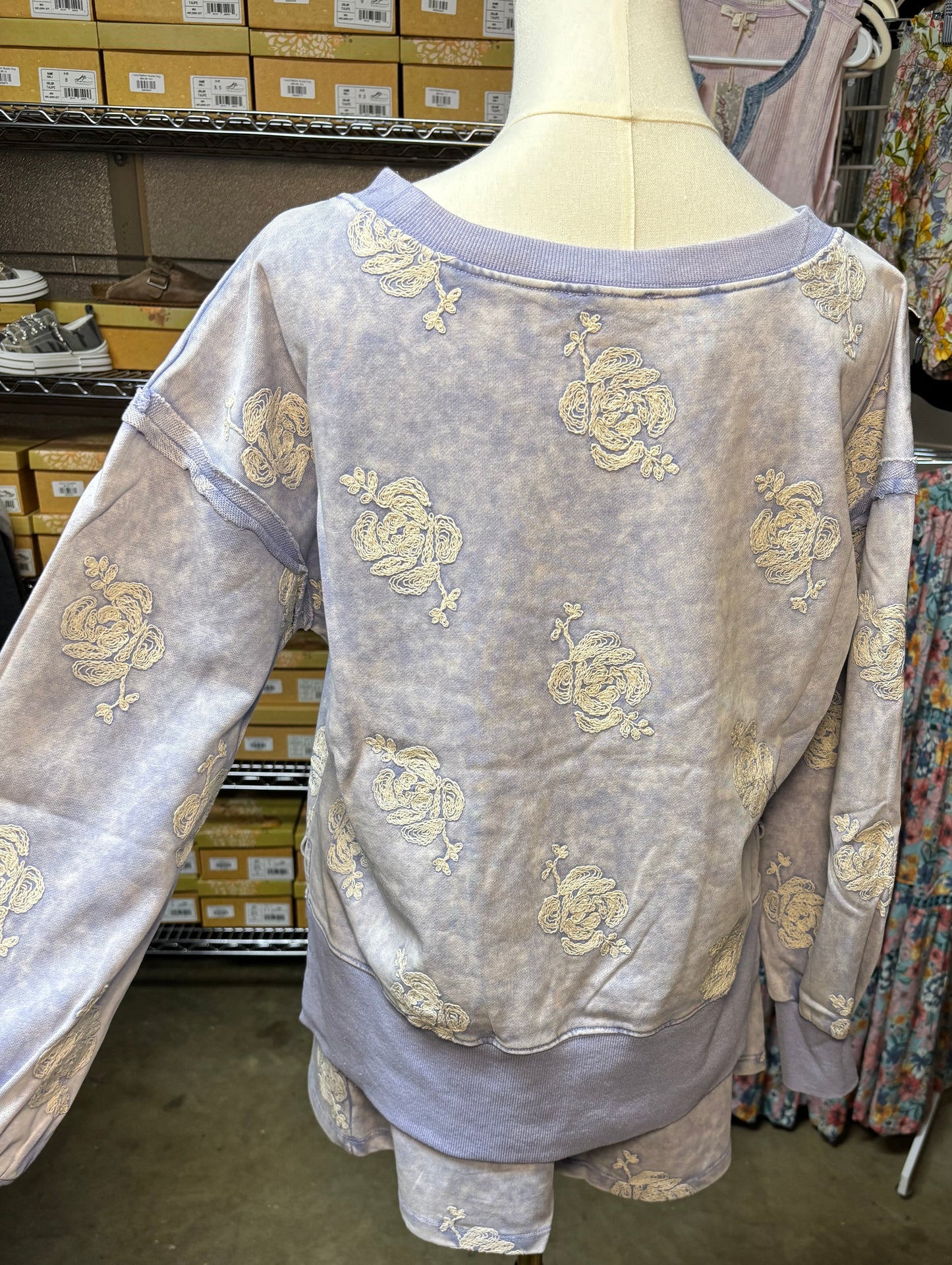 Blue Skies Embroidered Tee