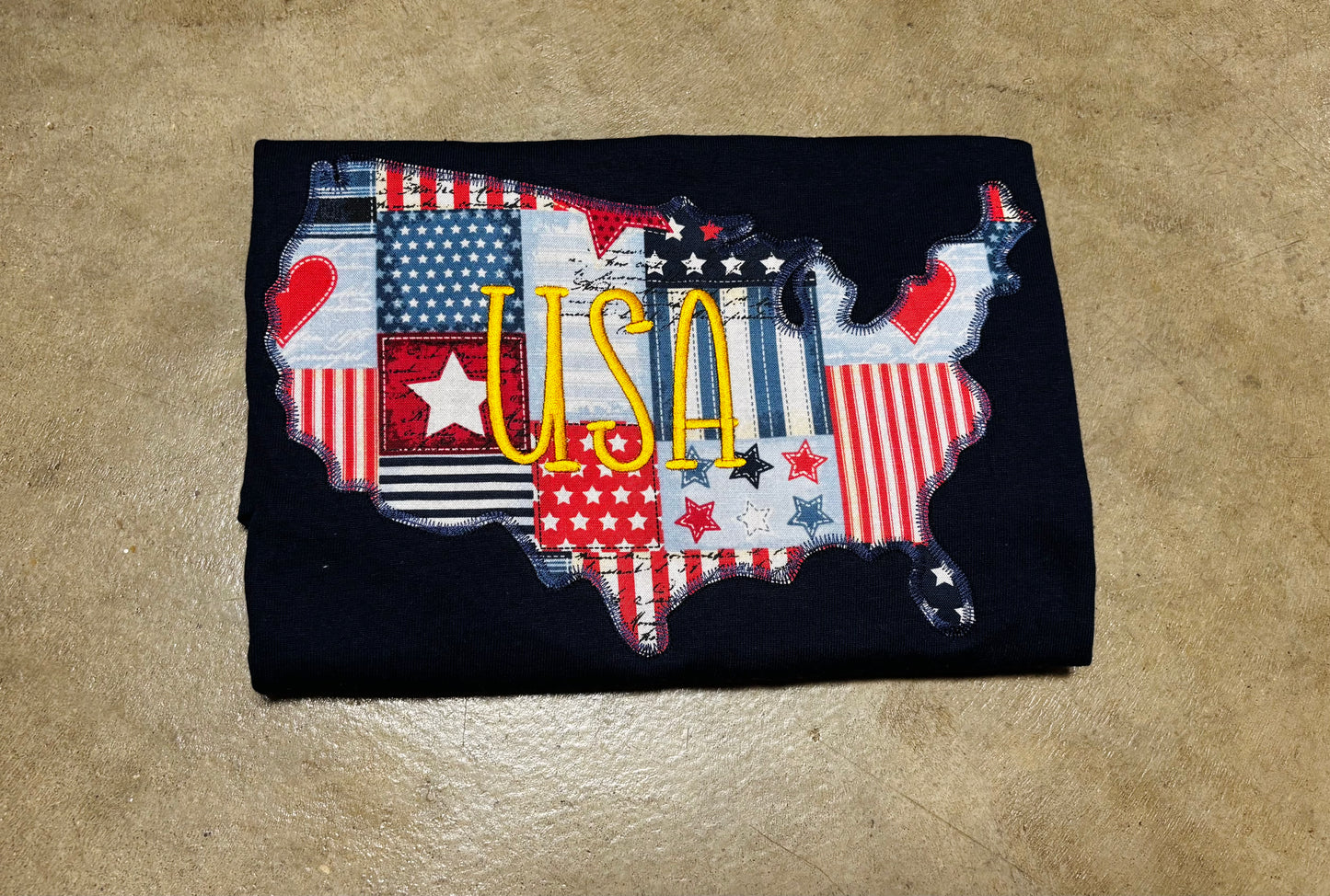 Vintage Americana Patchwork Tee