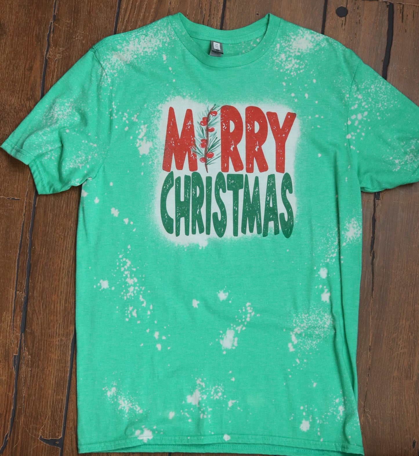 Bleach & Bright: Merry Christmas Green Tee