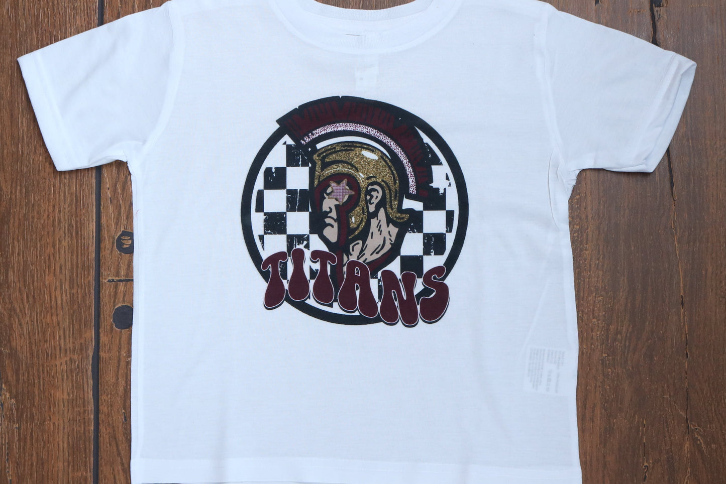 Glittering Titan: Faux Glitter Titan Head Tee