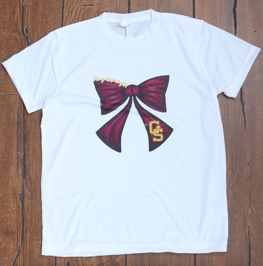 Let's Go Maroon and Gold Bow