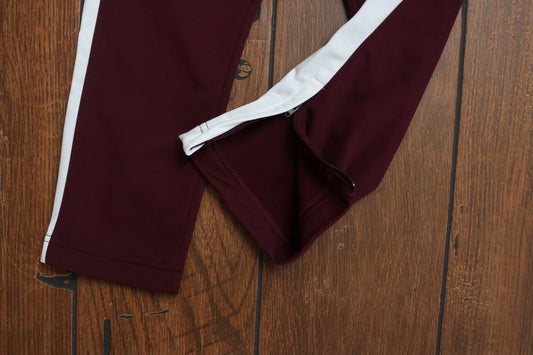 Maroon and white fleeced lined pant