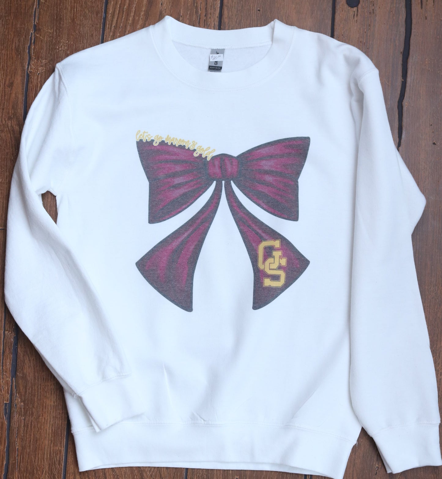 Let's Go Maroon and Gold Bow