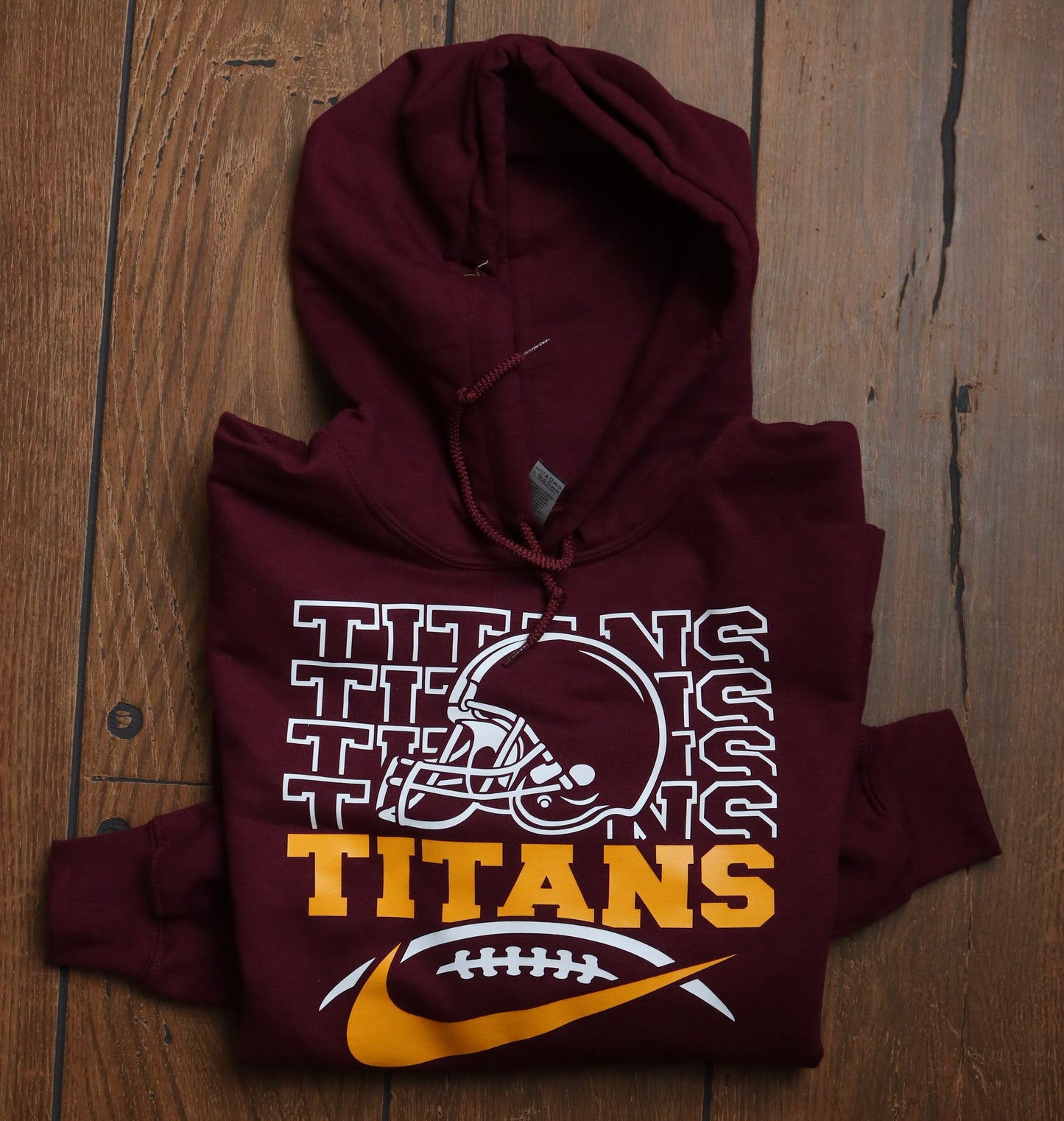 Titans stacked football helmet
