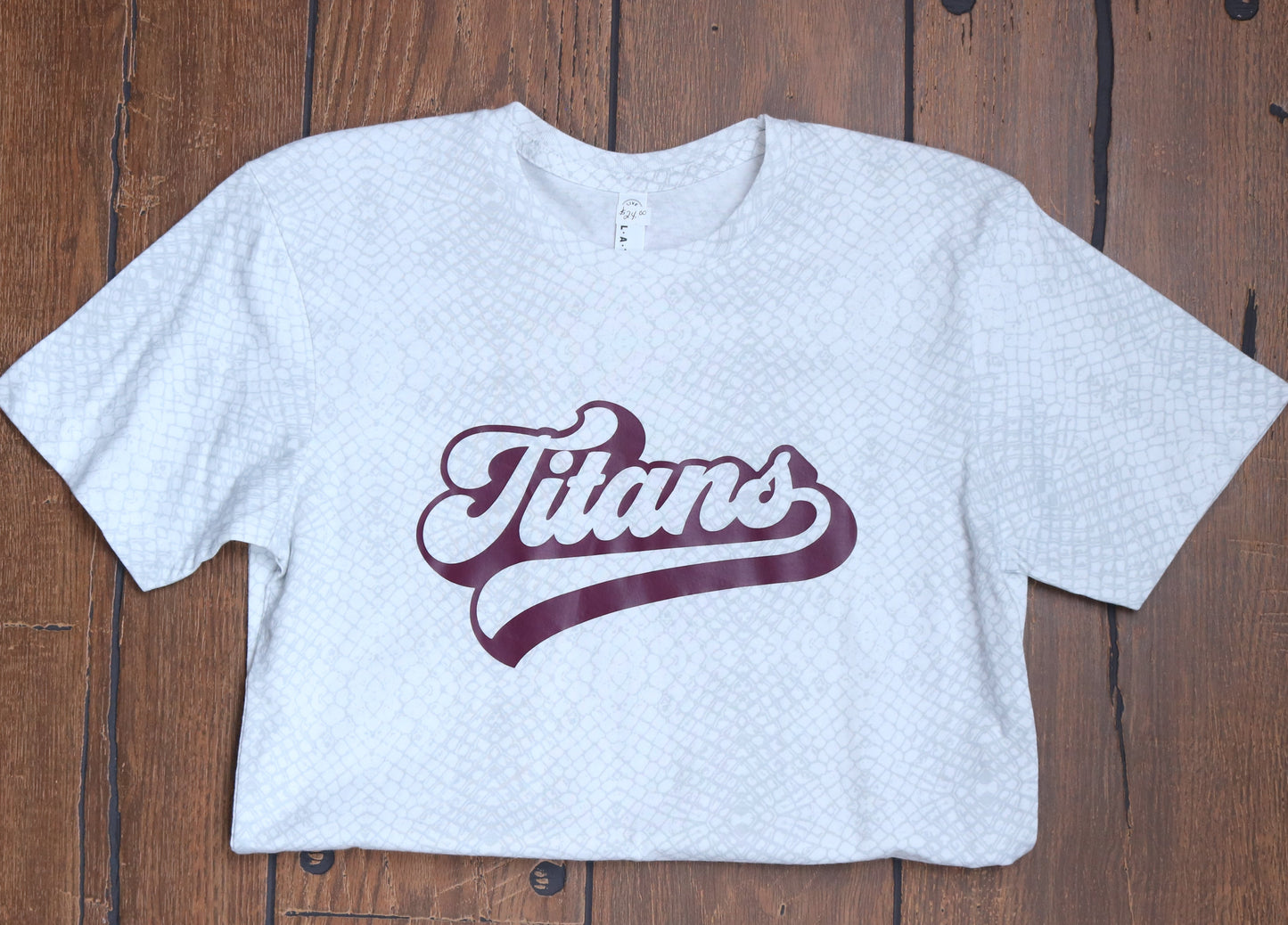 Snake Print shirt: Titans script