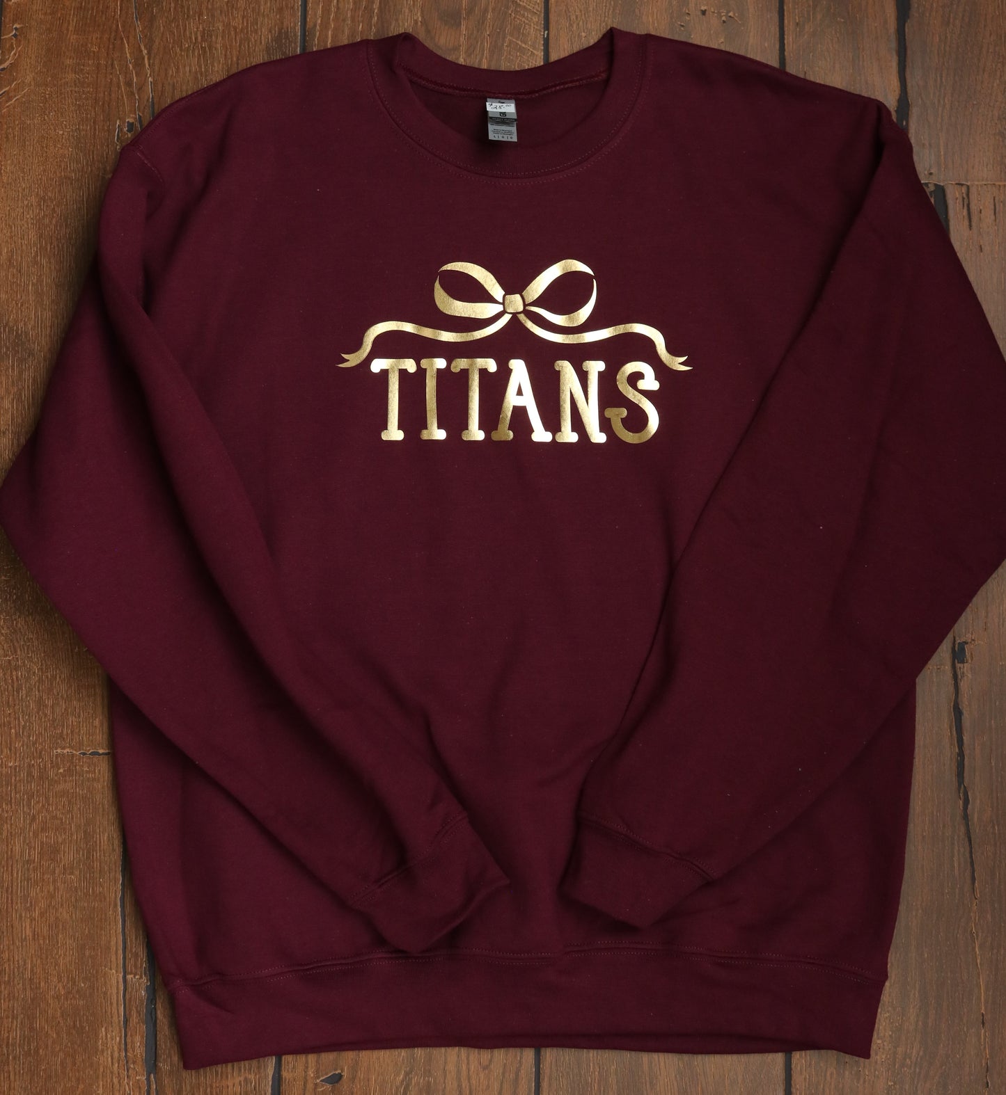 Titans Metallic Bow Crewneck