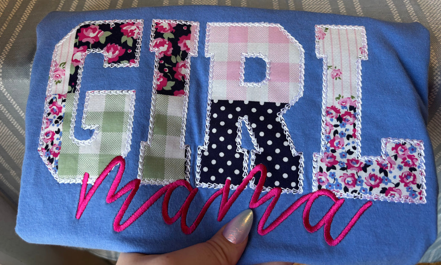 Girl mama appliqué