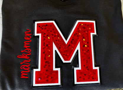 Sequin Appliqué mascot crewneck
