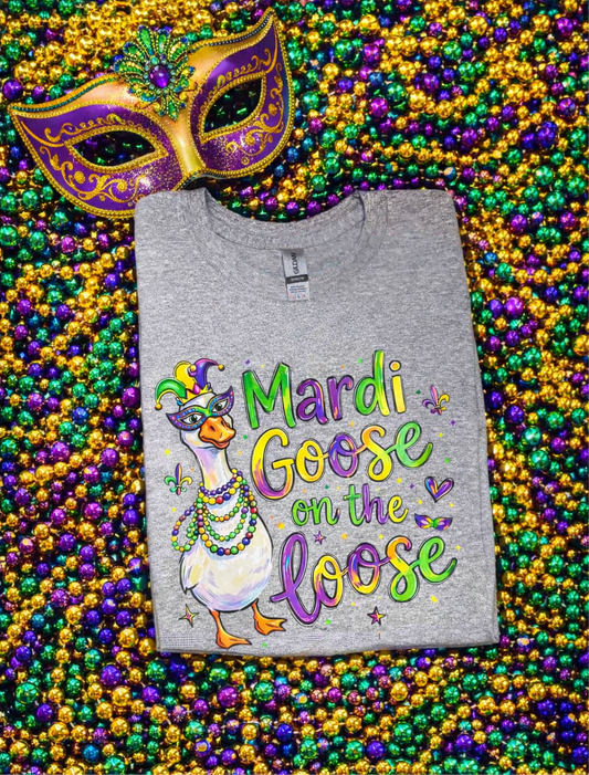 Mardi Goose on the Loose tee