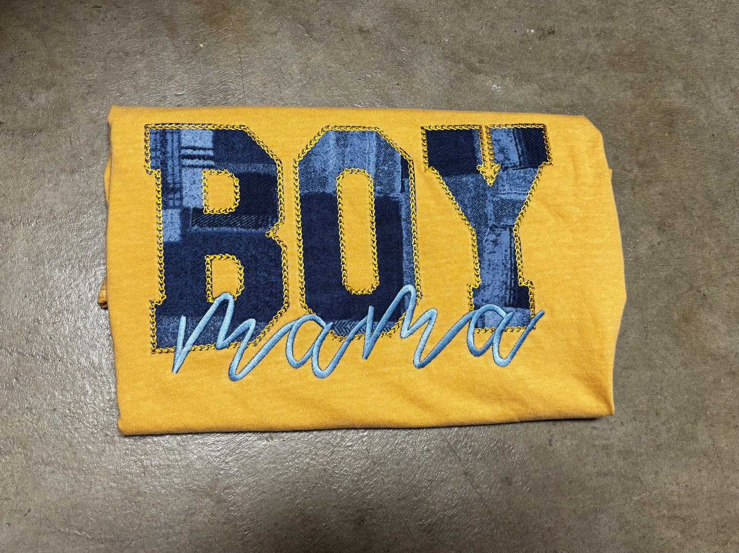 Blue Jean BOY mama Appliqué