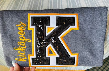 Sequin Appliqué mascot crewneck