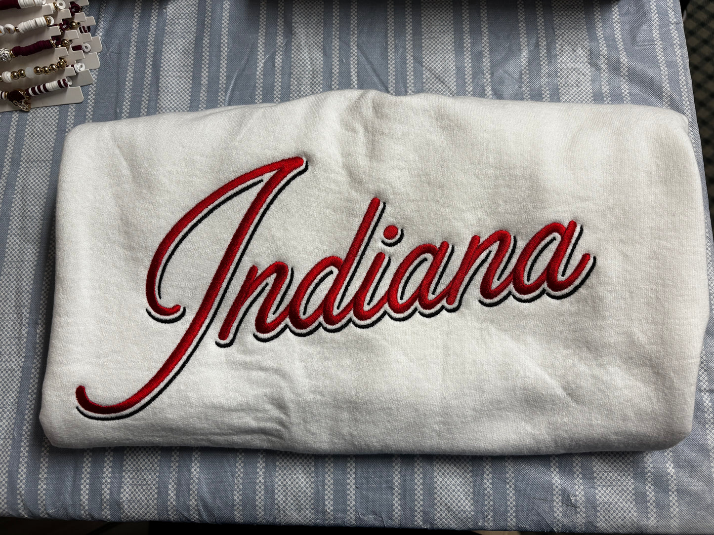 Indiana script Embroidery crewneck