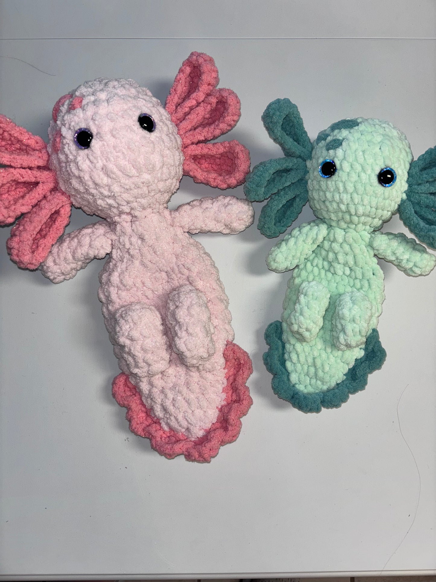Crochet Axolotl green