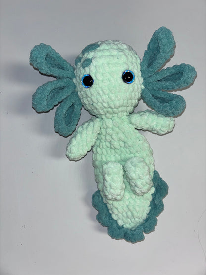 Crochet Axolotl green