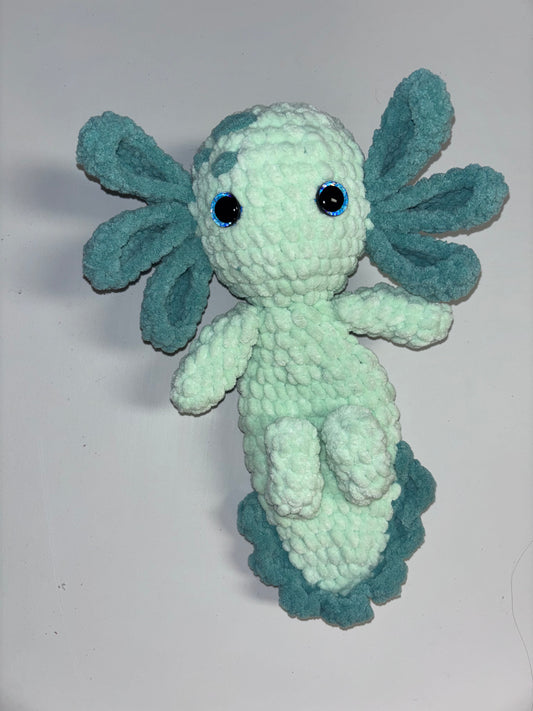 Crochet Axolotl green