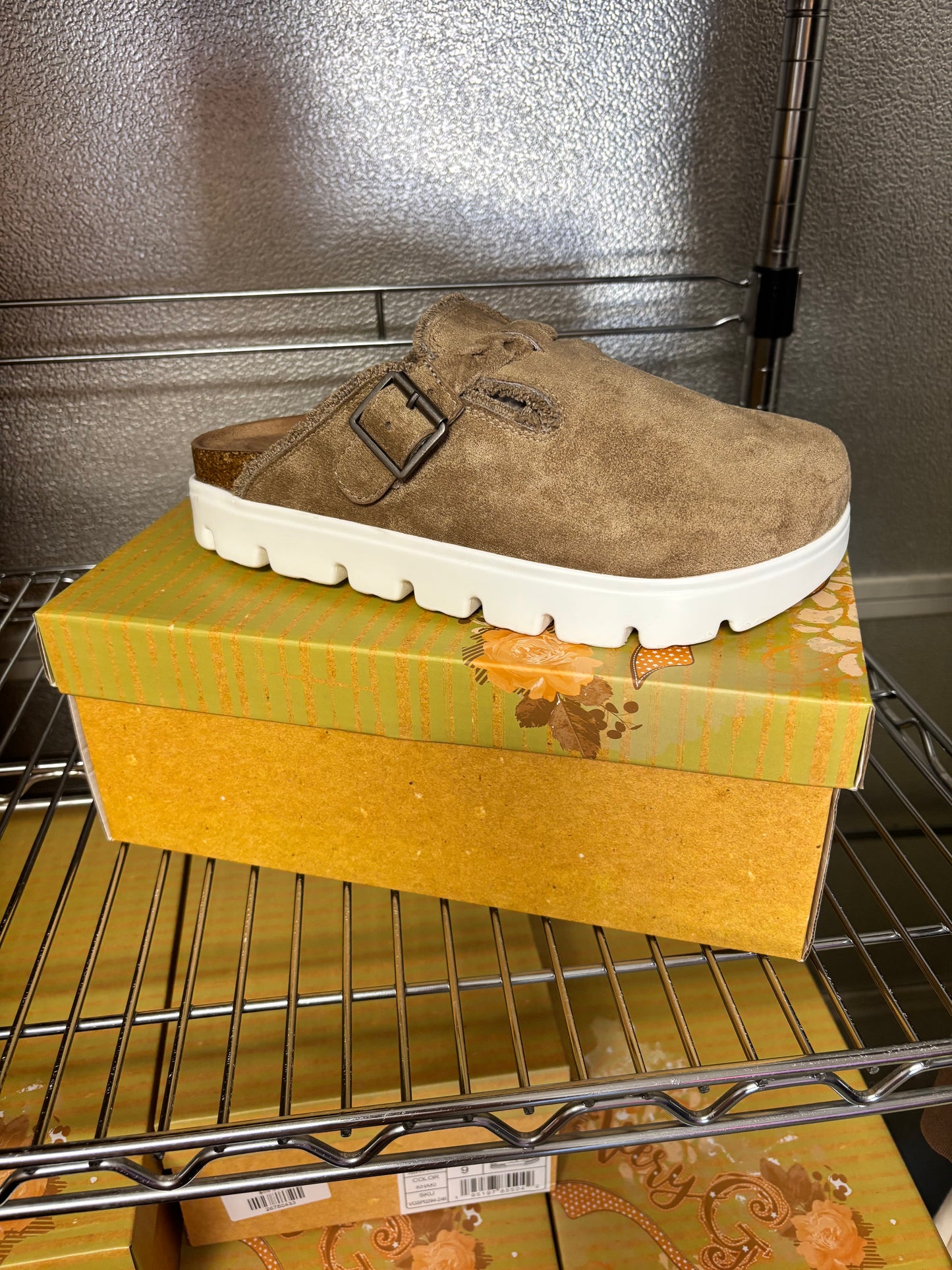 1 Inch Platform Suede Clog