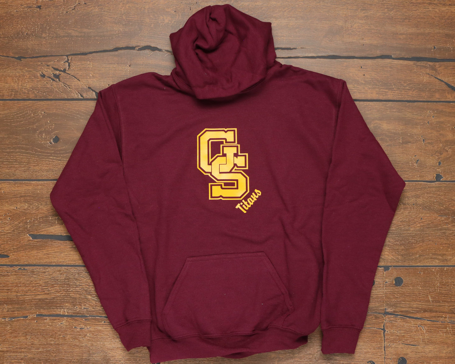YOUTH Gold GS w/ Titans maroon hoodie