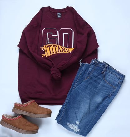 "GO Titans" Pennant Flag