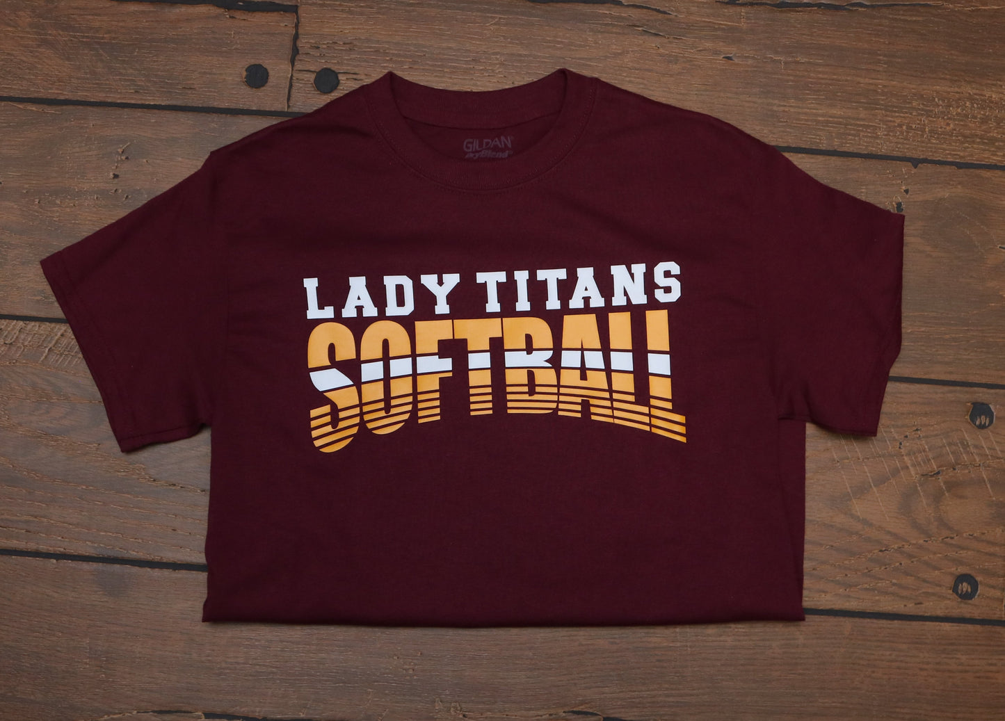 Lady Titans Softball white/gold stripe