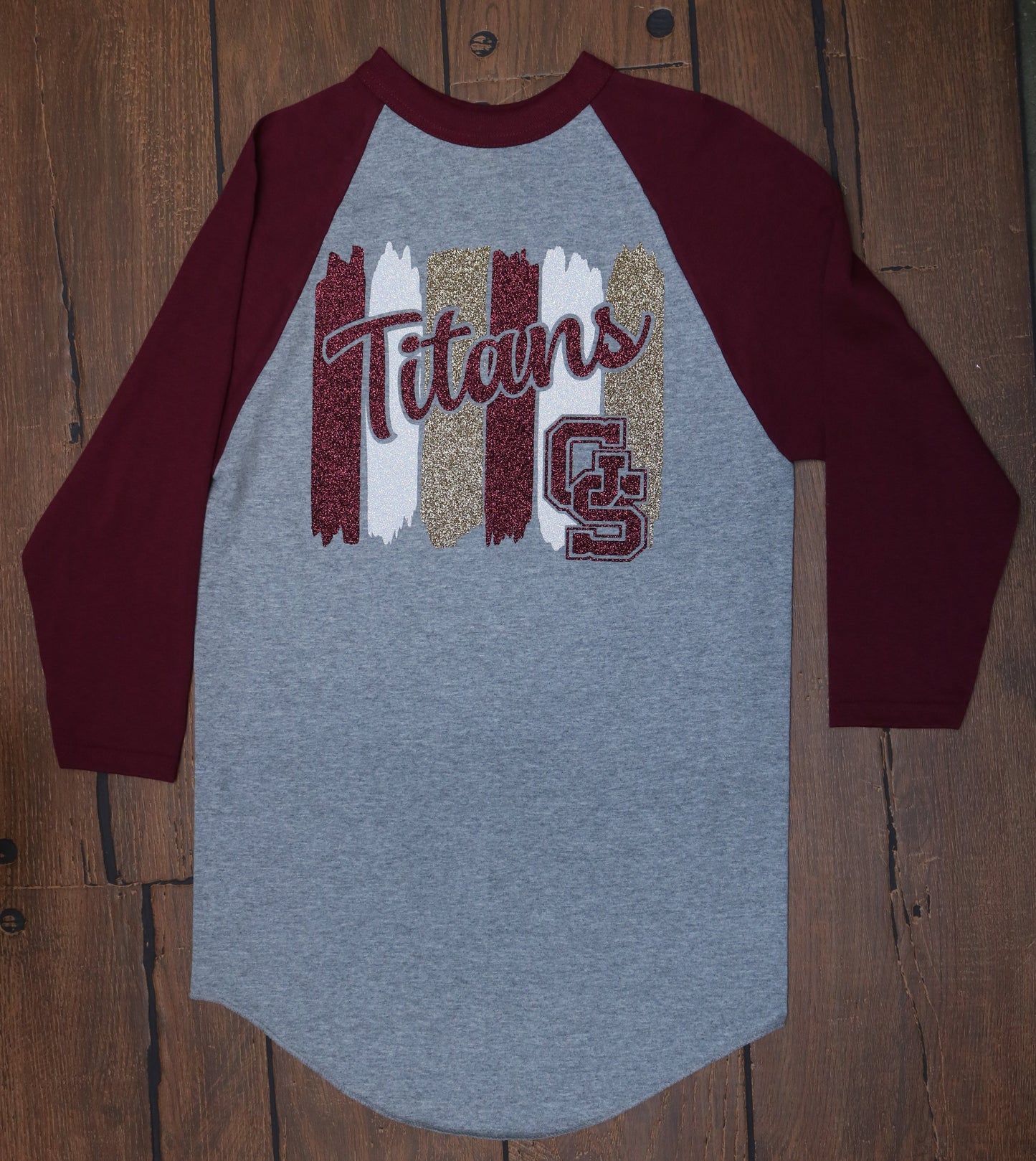 Glitter paint stripes Titans GS 3/4 sleeve